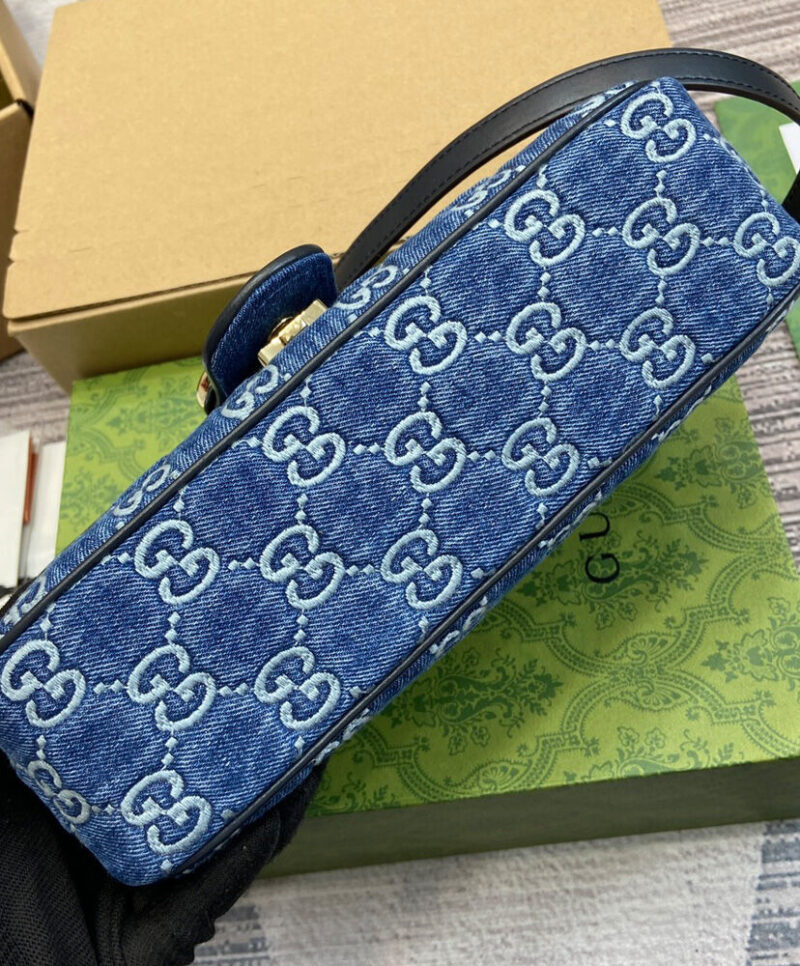 Gucci GG Marmont Small Shoulder Bag 443497 Blue